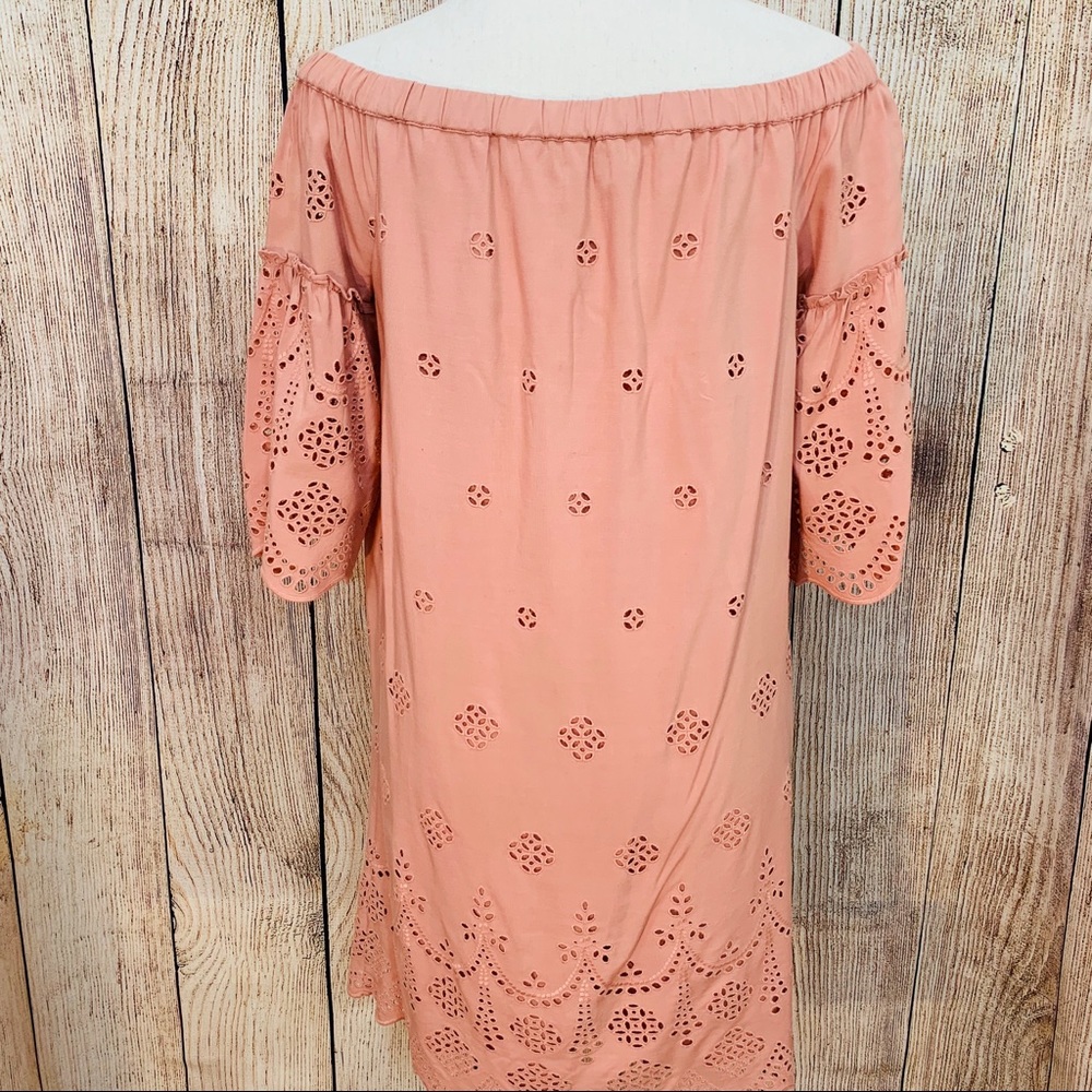 Women’s Madewell Blush Eyelet Off Shoulder Dress - Picture 4 of 7